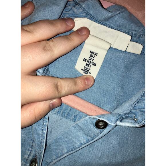 H&M Chambary button front dress size 2 - Picture 2 of 5